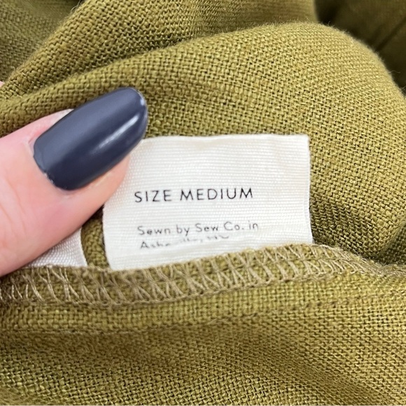 • Elizabeth Suzann • Andy Trouser in Olive Midweight Linen - Picture 6 of 8